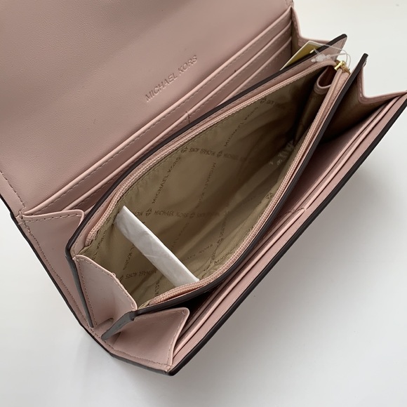 NWT MICHAEL KORS MIMI LARGE BIFOLD WALLET POWDER BLUSH COLOR - Picture 11 of 16